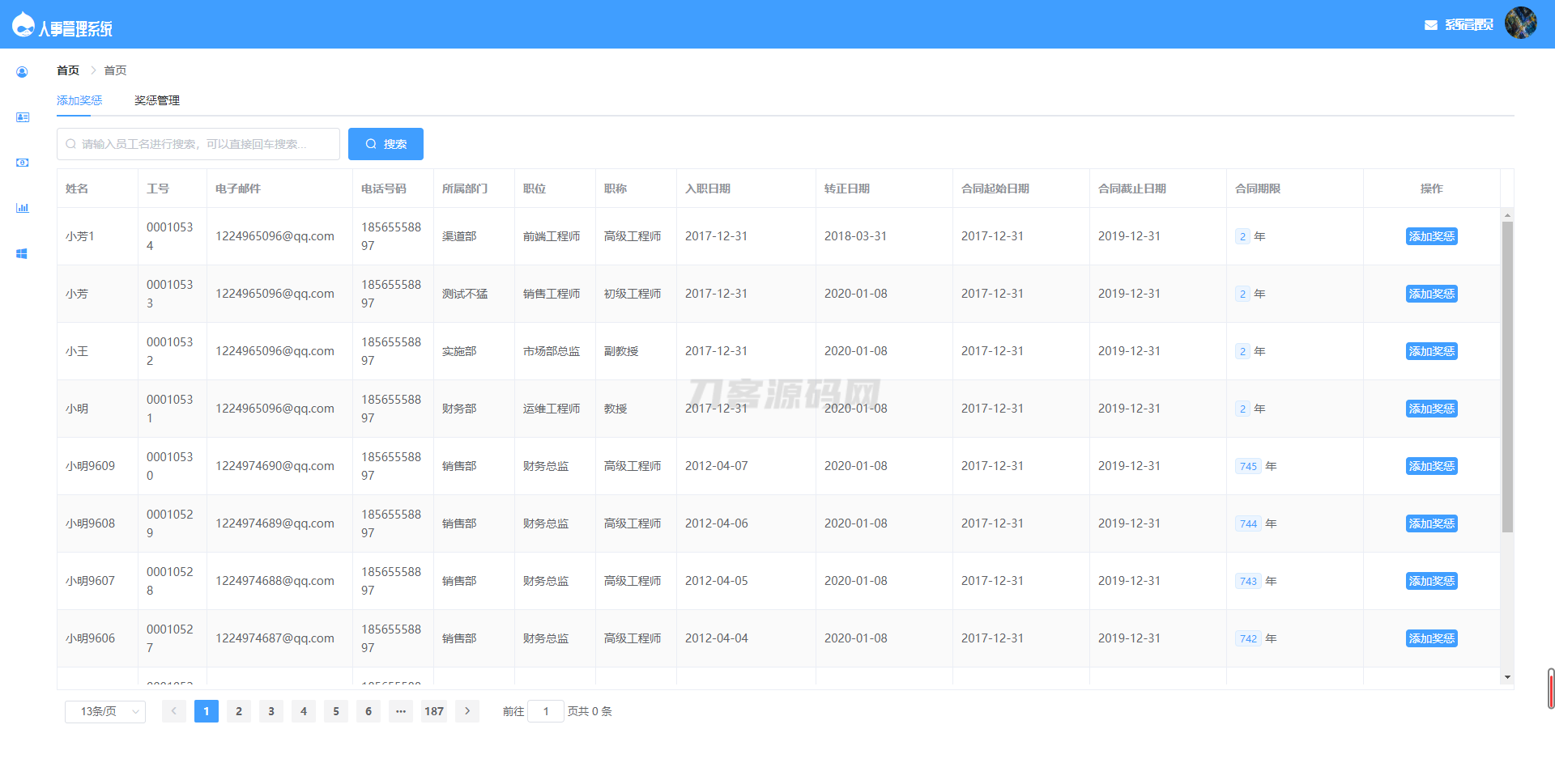 基于SpringBoot的人事管理系统源码