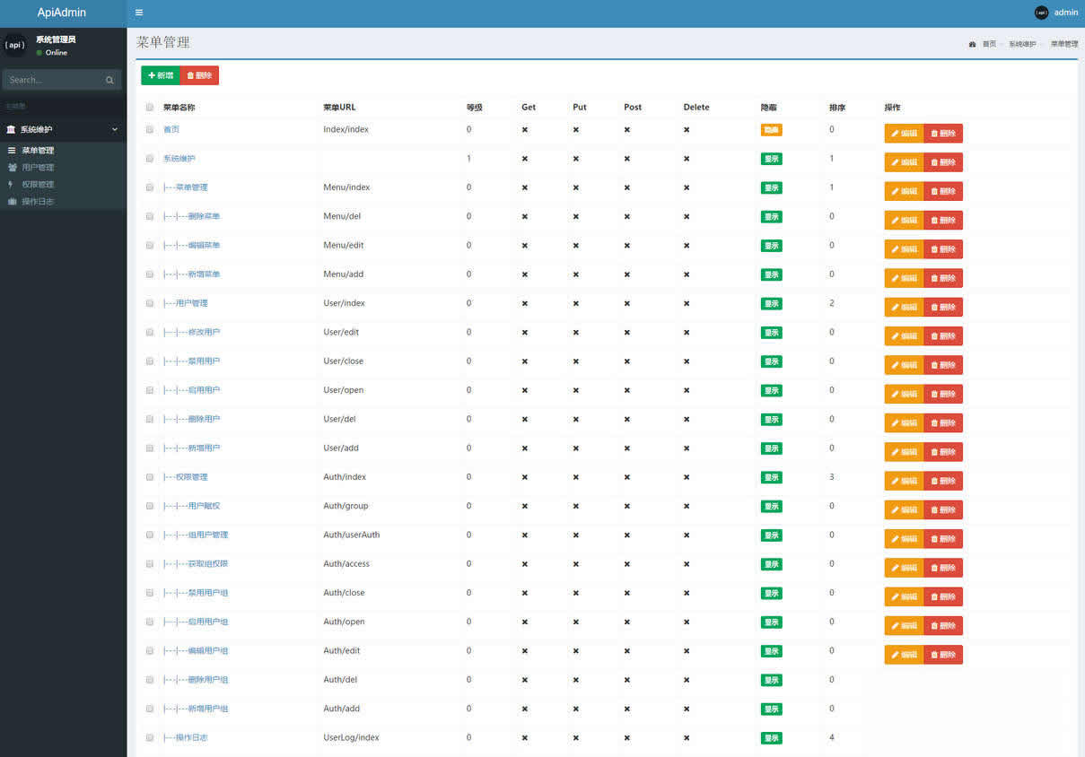 ApiAdmin后台管理系统 v5.0.1